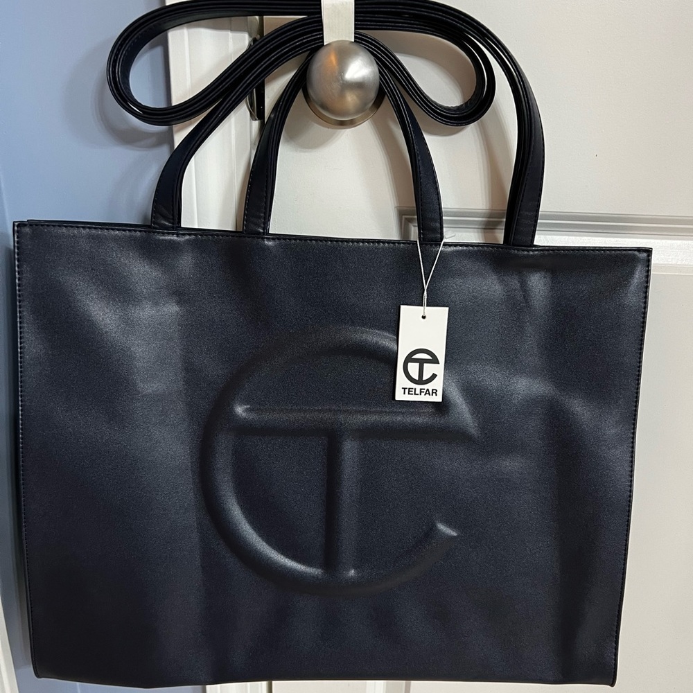 Navy Telfar Tote